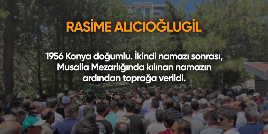 Konya'da bugün vefat edenler | 29 Eylül 2025 2